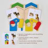 Wooden Matching Game “Colorful Houses “