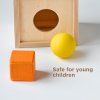 Montessori Wooden Toy "Box with Cube and Ball"