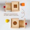 Montessori Wooden Toy "Box with Cube and Ball"