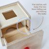 Montessori Wooden Toy "Box with Cube and Ball"
