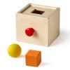 Montessori Wooden Toy "Box with Cube and Ball"