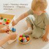 Eggs and Spoons Montessori Toy Wooden Sorter Game 12 Eggs 45 mm