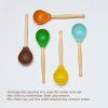 Eggs and Spoons Montessori Toy Wooden Sorter Game 12 Eggs 45 mm