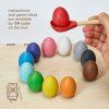 Eggs and Spoons Montessori Toy Wooden Sorter Game 12 Eggs 45 mm