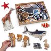 Holzpuzzle mit Tieren für Kleinkinder