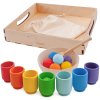 Rainbow Balls in Cups 3 cm Montessori Wooden Game