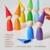 Montessori-Holzspielzeug „Peg Dolls with Hats‟