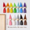 Montessori-Holzspielzeug „Peg Dolls with Hats‟