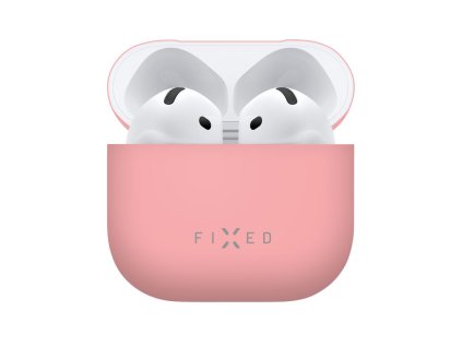 Ultratenké silikonové pouzdro FIXED Silky pro Apple AirPods 4, růžové