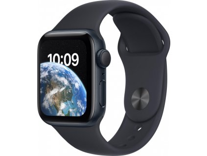 Apple Watch SE (2022) 40mm Temně inkoustový hliník s temně inkoustovým sportovním řemínkem vel. M/L