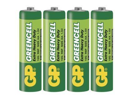 Zinková baterie GP Greencell AA (R6), 4 ks