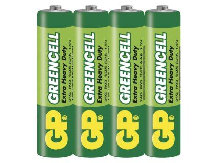 Zinková baterie GP Greencell AAA (R03), 4 ks