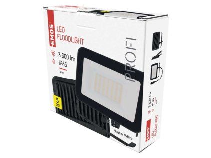 LED reflektor INOVO 30W, antracit,  neutrální bílá