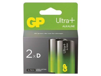 Alkalická baterie GP Ultra Plus D (LR20), 2 ks
