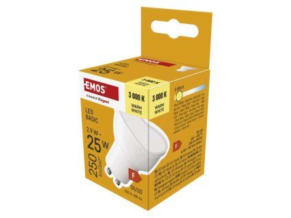 LED žárovka Basic MR16 / GU10 / 2,9 W (25 W) / 250 lm / teplá bílá