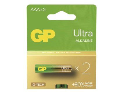 Alkalická baterie GP Ultra AAA (LR03), 2 ks