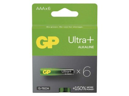 Alkalická baterie GP Ultra Plus AAA (LR03), 6 ks