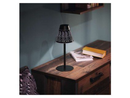LED stolní lampa GRACE, nabíjecí, černá