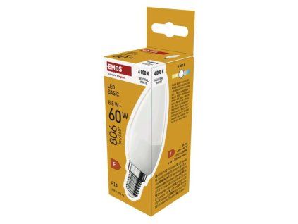 LED žárovka Basic Candle E14 / 8,8 W (60 W) / 806 lm / Neutrální bílá