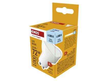 LED žárovka Basic MR16 bílá / GU10 / 10 W (72 W) / 1000 lm / Studená bílá
