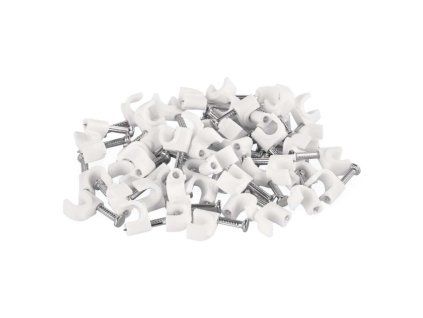 Kabelová příchytka 6 mm, bílá, 50 ks