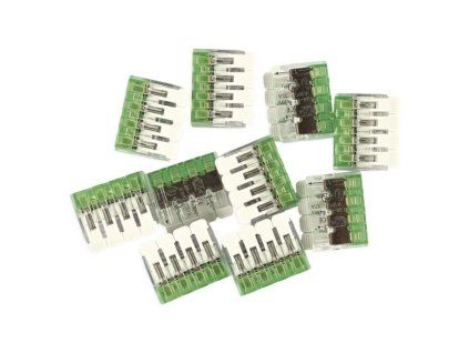 Páčková spojovací svorka 4× 0,2–4 mm2, 10 ks