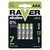 Alkalická baterie RAVER AAA (LR03), 4 ks