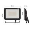 LED reflektor INOVO 50W, antracit,  neutrální bílá