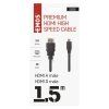 HDMI 2.0 high speed kabel A vidlice – D vidlice 1,5 m