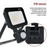 LED reflektor SIMPO s pohybovým čidlem, 20 W, černý, neutrální bílá