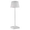 LED stolní lampa KATIE, nabíjecí, bílá