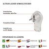 Vidlice úhlová pro prodlužovací kabel, bílá