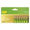 Alkalická baterie GP Ultra AA (LR6), 12 ks
