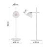 LED stolní lampa SOPHIE, nabíjecí, bílá