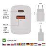 Univerzální USB adaptér GaN do sítě PD 20 W max.