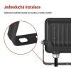 LED reflektor GLARO 20W, černý, IP65, 2000 lm, neutrální bílá