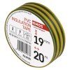 Izolační páska PVC 19mm / 20m zelenožlutá