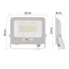 LED reflektor GLARO 30W, bílý, IP65, 3000 lm, neutrální bílá