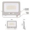 LED reflektor GLARO 50W, bílý, IP65, 5000 lm, neutrální bílá