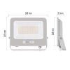 LED reflektor GLARO 50W, bílý, IP65, 5000 lm, neutrální bílá