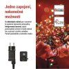 LED vánoční řetěz, 4 m, venkovní i vnitřní, multicolor, programy, časovač