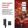 LED vánoční řetěz, 8 m, venkovní i vnitřní, multicolor, programy, časovač