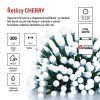 LED vánoční cherry řetěz – kuličky, 30 m, venkovní i vnitřní,studená bílá,programy,časovač