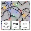 LED vánoční cherry řetěz – kuličky, 20 m, venkovní i vnitřní, multicolor, programy,časovač