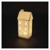 LED keramický domeček, 16 cm, 1x CR2032, vnitřní, teplá bílá, časovač