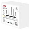 LED svícen kovový černý, 40 cm, 2x AA, vnitřní, teplá bílá
