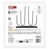 LED svícen kovový černý, 40 cm, 2x AA, vnitřní, teplá bílá