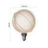 LED žárovka DECO G130SRA / E27 / 4 W (22 W) / 220 lm / flame