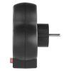 Rozbočovací zásuvka 2×, vyp., 1×USB-A+1×USB-C, černá