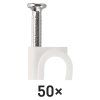 Kabelová příchytka 6 mm, bílá, 50 ks